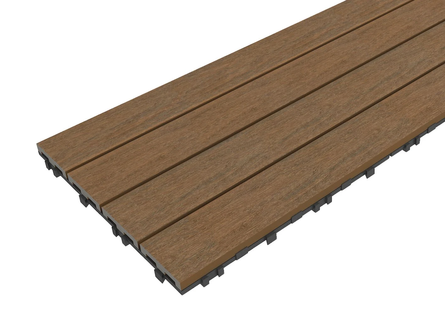 Vlondertegel Composiet Teak 90 x 30 cm - Afbeelding 1